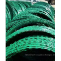 BTO-22 green powder coated concertina razor barbed wire